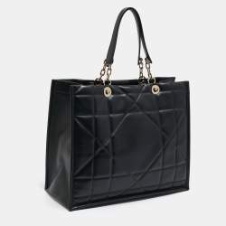 Dior Black Archicannage Leather Large Essential Tote