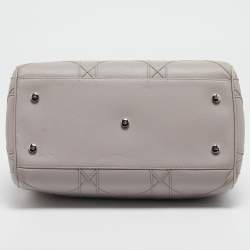 Dior Grey Cannage Leather Granville Polochon Satchel
