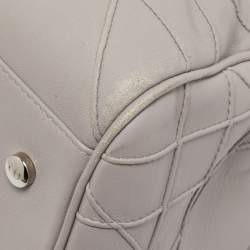 Dior Grey Cannage Leather Granville Polochon Satchel