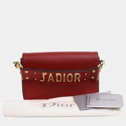 Dior Red Smooth Calfskin J Adior Flap Bag