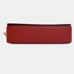 Dior Red Smooth Calfskin J Adior Flap Bag
