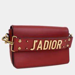 Dior Red Smooth Calfskin J Adior Flap Bag