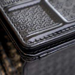 Dior Black Small Metallic Patent Microcannage Diorama Flap