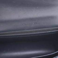 Dior Black Small Metallic Patent Microcannage Diorama Flap