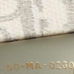 Pre Owned Dior Grey Oblique Embroidered Canvas Medium Book Tote