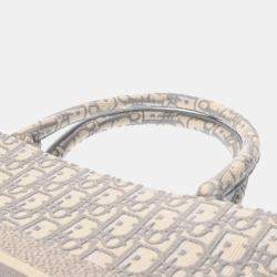 Dior Grey Canvas Medium Book Tote Bag