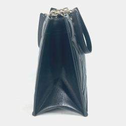 Dior Black Leather Essential Small Tote Bag