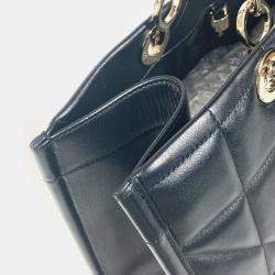 Dior Black Leather Essential Small Tote Bag