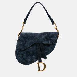 Dior Blue Denim Tie Dye Saddle Bag