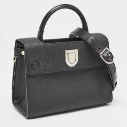 Pre Owned Dior Black Leather Mini Diorever Top Handle Bag