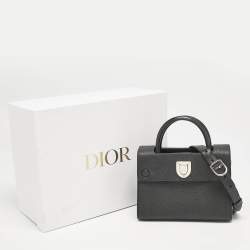 Pre Owned Dior Black Leather Mini Diorever Top Handle Bag