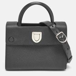 Pre Owned Dior Black Leather Mini Diorever Top Handle Bag