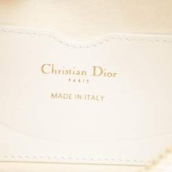 Pre Owned Dior White Cannage Leather Small Vibe Hobo