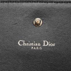 Dior Black Leather Diorama Wallet on Chain