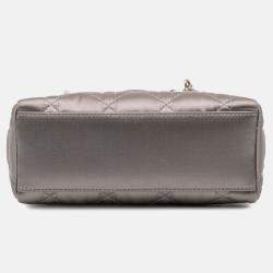 Dior Grey Mini Satin Cannage Lady Dior