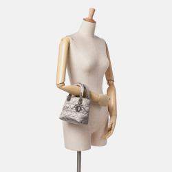 Dior Grey Mini Satin Cannage Lady Dior