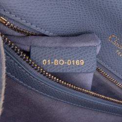 Dior Blue Small Grained Calfskin Diorama Flap