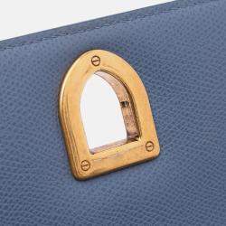 Dior Blue Small Grained Calfskin Diorama Flap