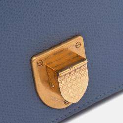 Dior Blue Small Grained Calfskin Diorama Flap