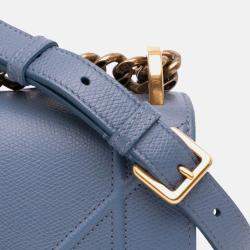 Dior Blue Small Grained Calfskin Diorama Flap