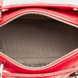 Dior Red Medium Lambskin Cannage Lady Dior
