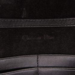 Dior Black Grained Calfskin Diorama Wallet on Chain