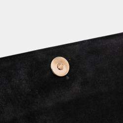 Dior Black Grained Calfskin Diorama Wallet on Chain