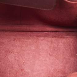 Dior Burgundy Leather Medium Diorever Top Handle Bag
