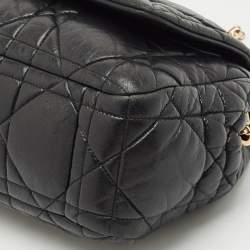 Dior Black Cannage Leather Milly La Foret Shoulder Bag