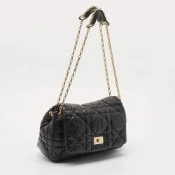 Dior Black Cannage Leather Milly La Foret Shoulder Bag