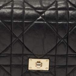 Dior Black Cannage Leather Milly La Foret Shoulder Bag
