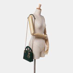 Dior Green Mini Patent Cannage Lady Dior