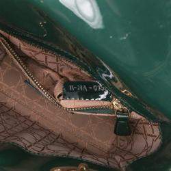 Dior Green Mini Patent Cannage Lady Dior