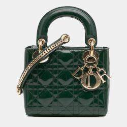 Dior Green Mini Patent Cannage Lady Dior