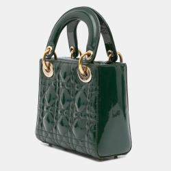 Dior Green Mini Patent Cannage Lady Dior