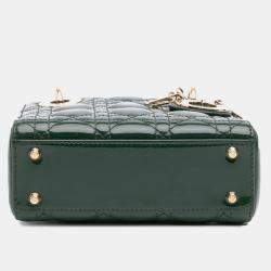 Dior Green Mini Patent Cannage Lady Dior