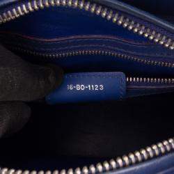 Dior Blue Medium Ultra Matte Calfskin Embossed Cannage Lady Dior