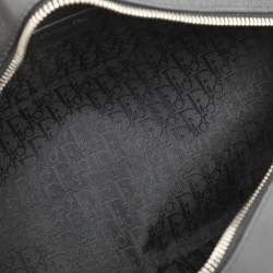 Dior Black Leather Crytal Hook Bowling Bag