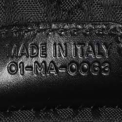 Dior Black Leather Crytal Hook Bowling Bag