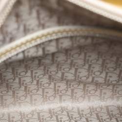 Pre Owned Dior Beige Cannage Patent Leather Large Lady Dior Tote