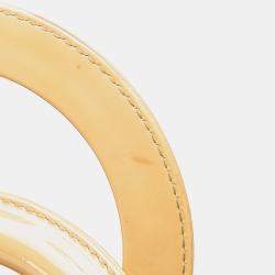 Dior Beige/Brown Large Patent Cannage Lady Dior