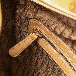 Dior Beige/Brown Large Patent Cannage Lady Dior