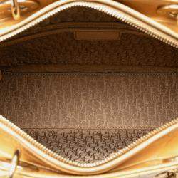 Dior Beige/Brown Large Patent Cannage Lady Dior