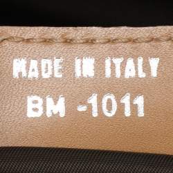 Pre Owned Dior Brown/Beige Oblique Canvas and Leather Jeans Pocket Tote