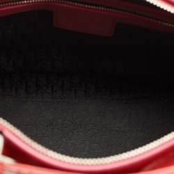 Dior Red Cannage Patent Leather Large Lady Dior Tote