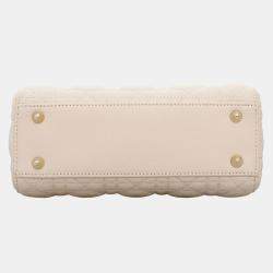 Dior Powder Pink Quilted Lambskin Leather Small Lady Dior Shoulder Bag