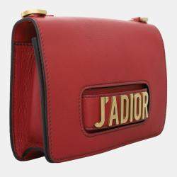Dior Red Leather J'Adior Flap Bag