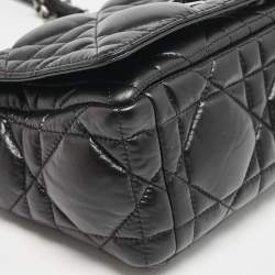 Dior Black Macrocannage Leather Medium Caro Shoulder Bag