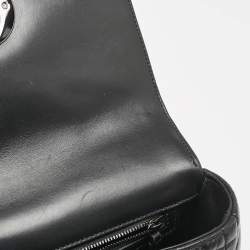Dior Black Macrocannage Leather Medium Caro Shoulder Bag