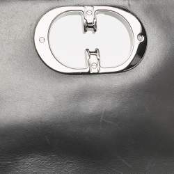 Dior Black Macrocannage Leather Medium Caro Shoulder Bag